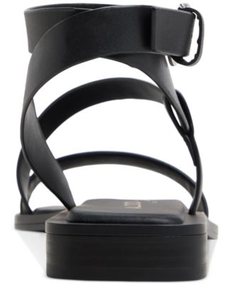 Women's Grugar Strappy Square-Toe Flat Sandals