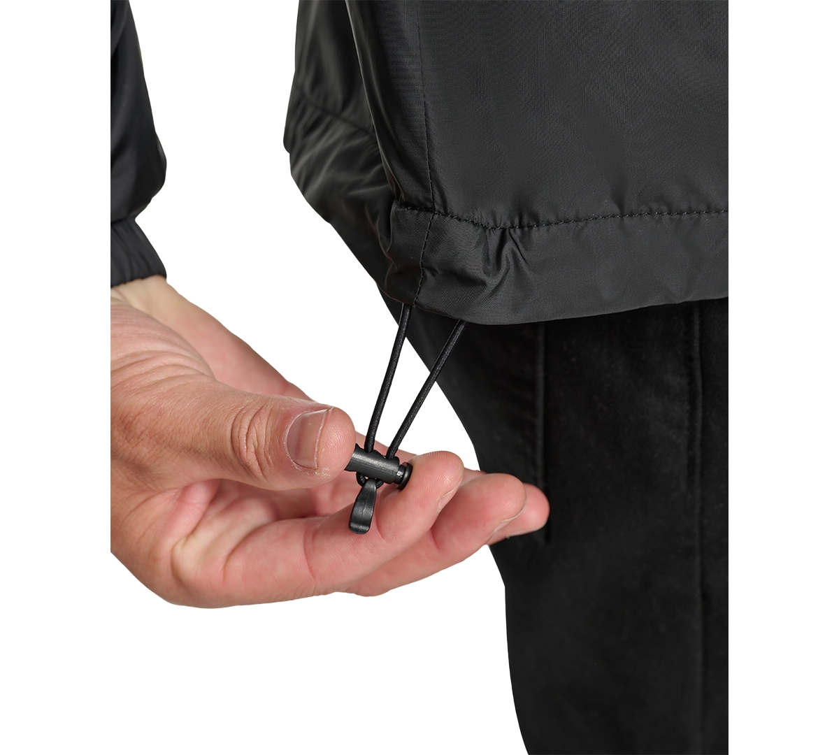 Calvin Klein Men's Polar Fleece Lined Windbreaker In Black