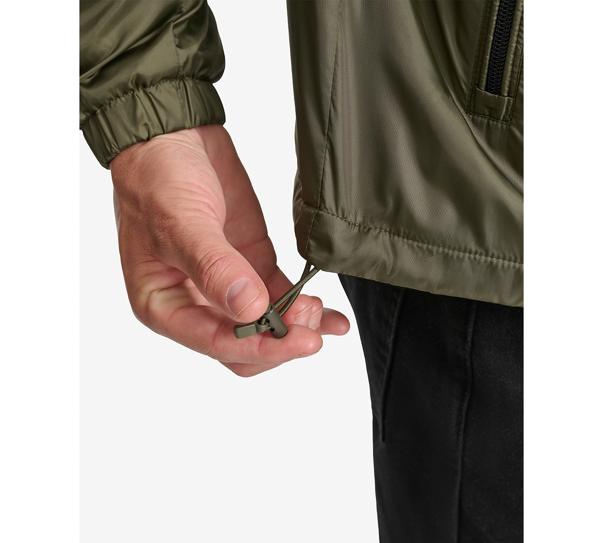 Shop Calvin Klein Men's Polar Fleece Lined Windbreaker In Olive