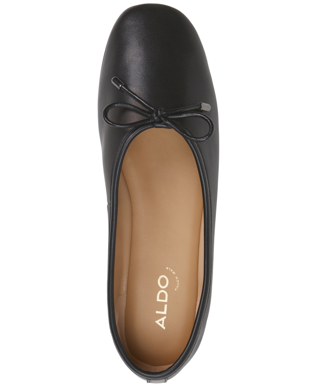Shop Aldo Women's Joselie Bow-trim Ballerina Flats In Black