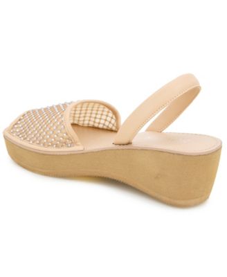 Women's Fine Glass Mesh Wedge Sandals