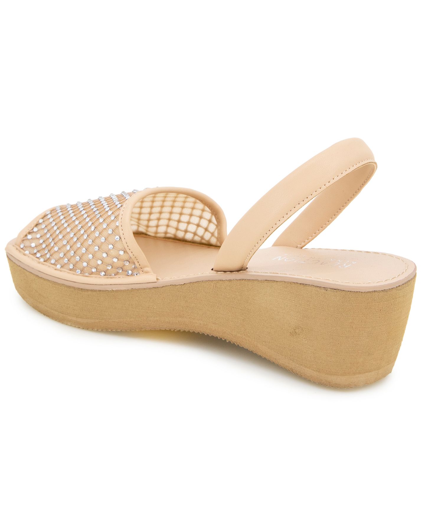 Женские сандалии Kenneth Cole Reaction Fine Glass Mesh Wedge, цвет: Миндальный сетчатый — фото 6