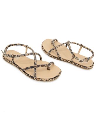 Women's Waltz Strappy Square Toe Flat Sandals