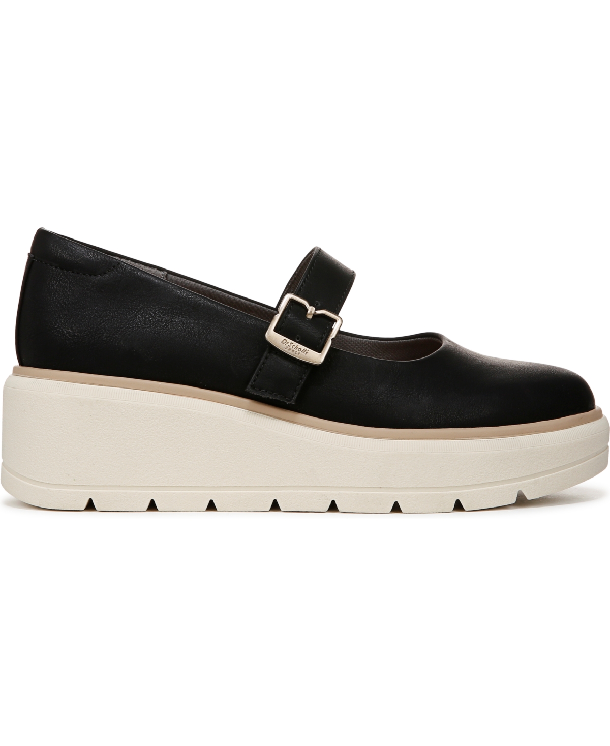Shop Dr. Scholl's Women's Nice Day Max Mary Jane Platform Loafer In Black Tofu Faux Leather