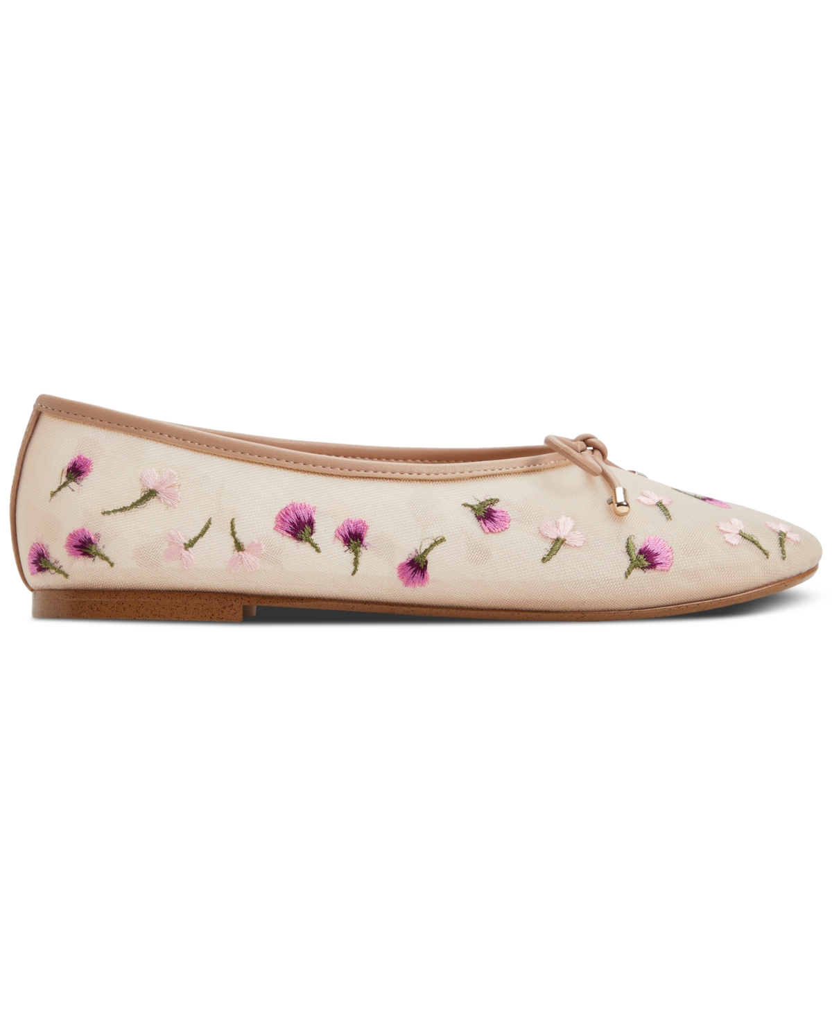 Shop Aldo Women's Joselie Bow-trim Ballerina Flats In Ivory Multi,floral