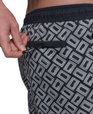 Men's Regular-Fit Quick-Dry 5" Swim Trunks with Boxer Brief Liner