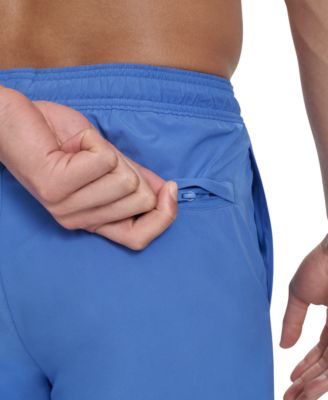 Men's Regular-Fit Quick-Dry 5" Swim Trunks with Compression Short Liner