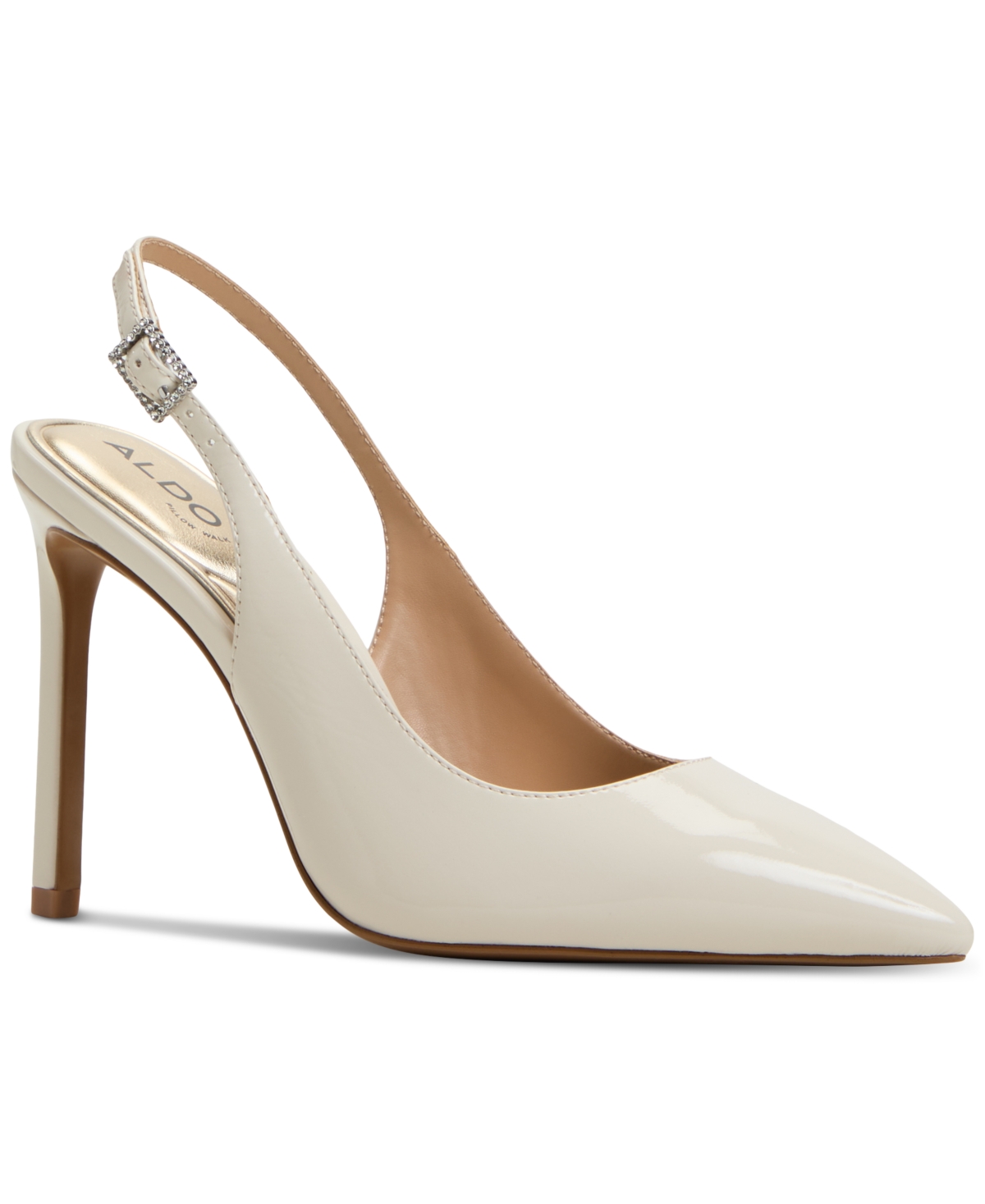 Shop Aldo Women's Lalasling Pointed-toe Slingback Pumps In White