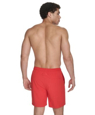 Men's Regular-Fit Quick-Dry 5" Swim Trunks with Compression Short Liner