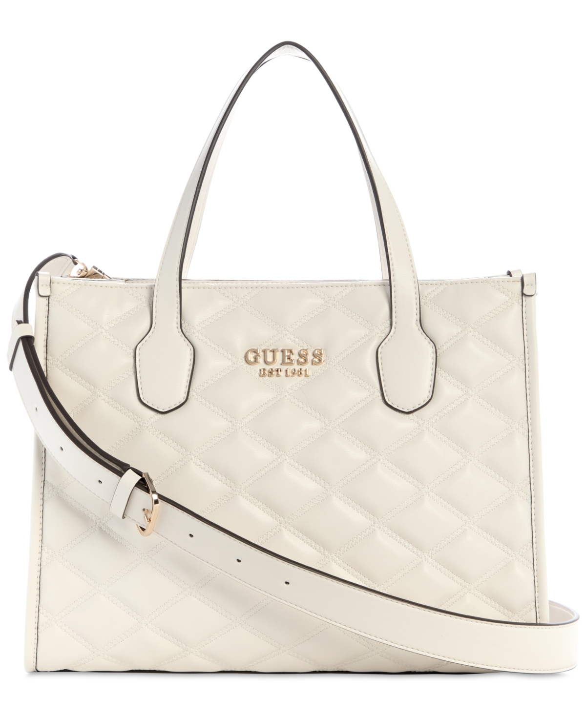 Tamsin Two Compartment Medium Crossbody Tote - Light Beige