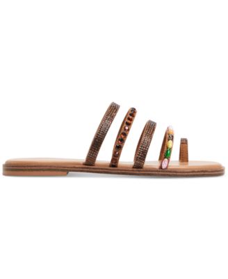 Women's Lindya Embellished Strappy Toe-Loop Flat Sandals