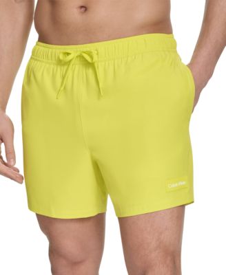 Men's Core Euro Regular-Fit Quick-Dry 5" Swim Trunks with Compression Short Liner