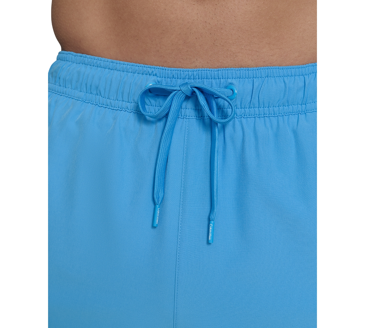 Calvin Klein Men's Core Euro Regular-fit Quick-dry 5" Swim Trunks With Compression Short Liner In Light,pastel Blue