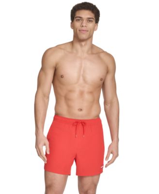 Men's Core Euro Regular-Fit Quick-Dry 5" Swim Trunks with Compression Short Liner
