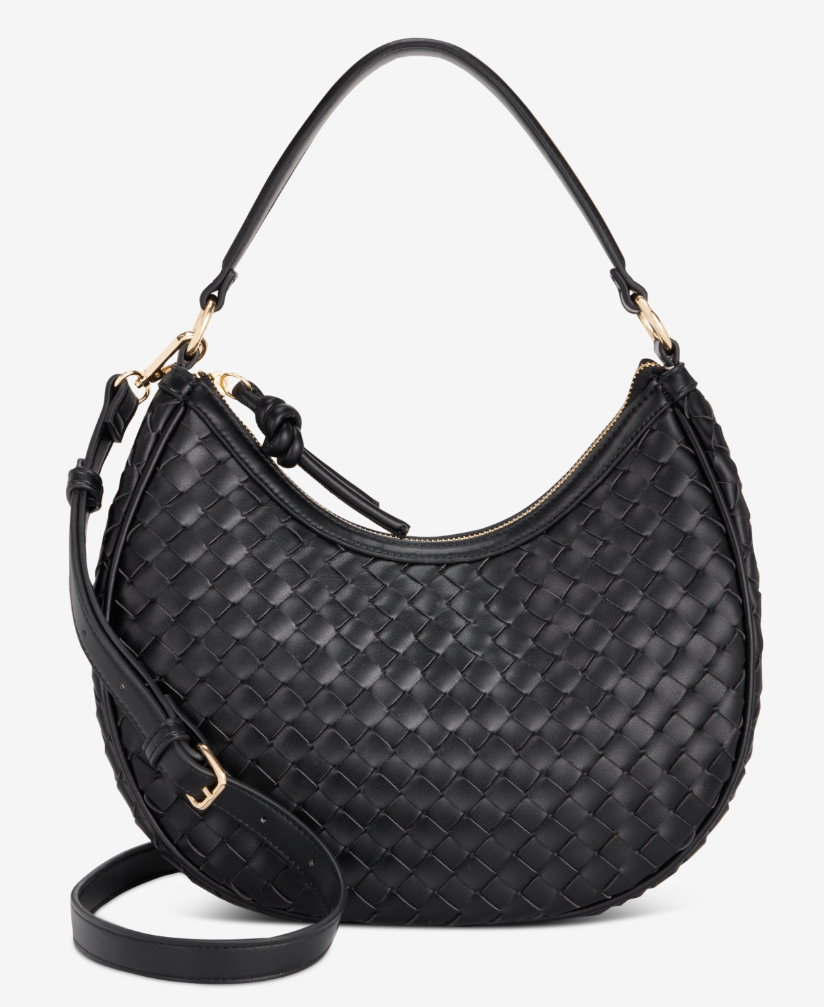 Woven Crossbody Hobo, Exclusively at Macy's - Bright Green