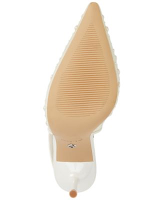 Women's Pearlescent Pointed-Toe Slingback Pumps