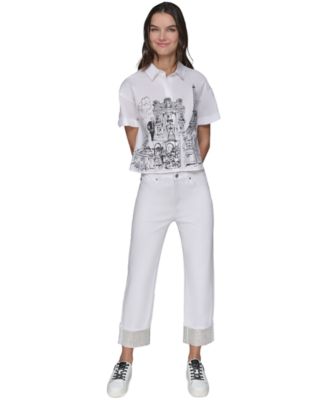 Women's Crystal-Cuff Jeans