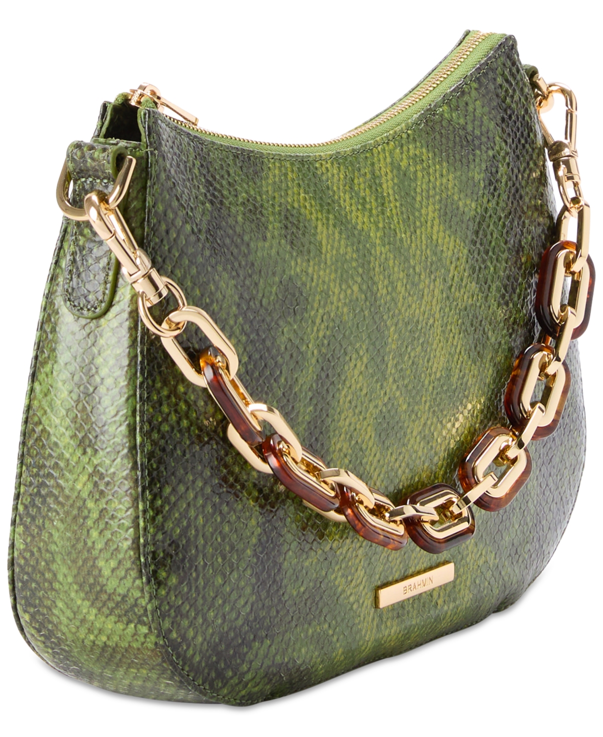 Brahmin Mod Shayna Fern Cassatt Small Leather Crossbody In Fern