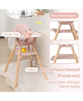 6-in-1 Baby High Chair with Removable Dishwasher and Safe Tray