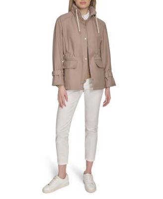 Women's 29” Loose Fit Pinstripe Rain Jacket