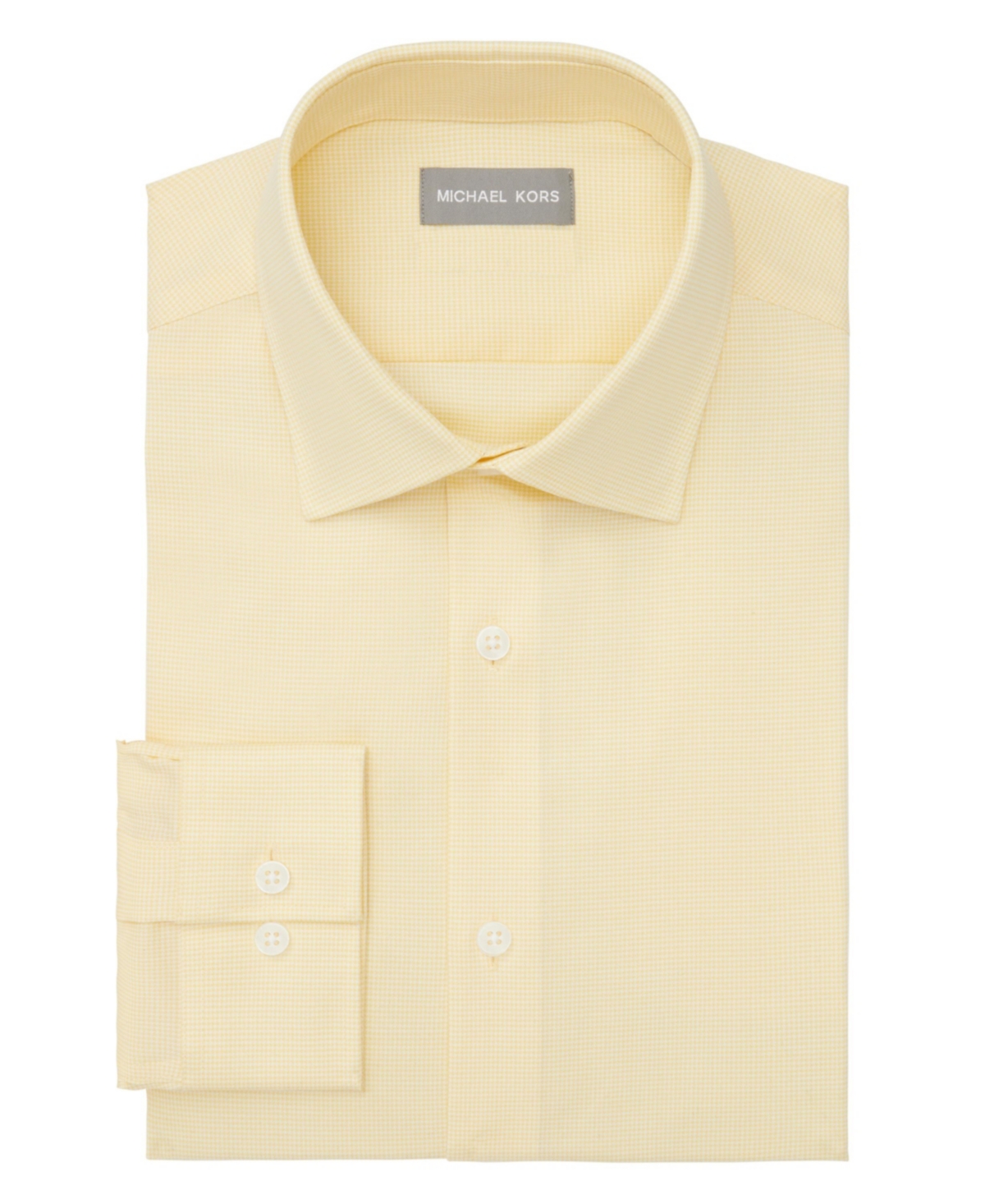 Michael Kors Men's Regular Fit Comfort Stretch Dress Shirt In Pineapple