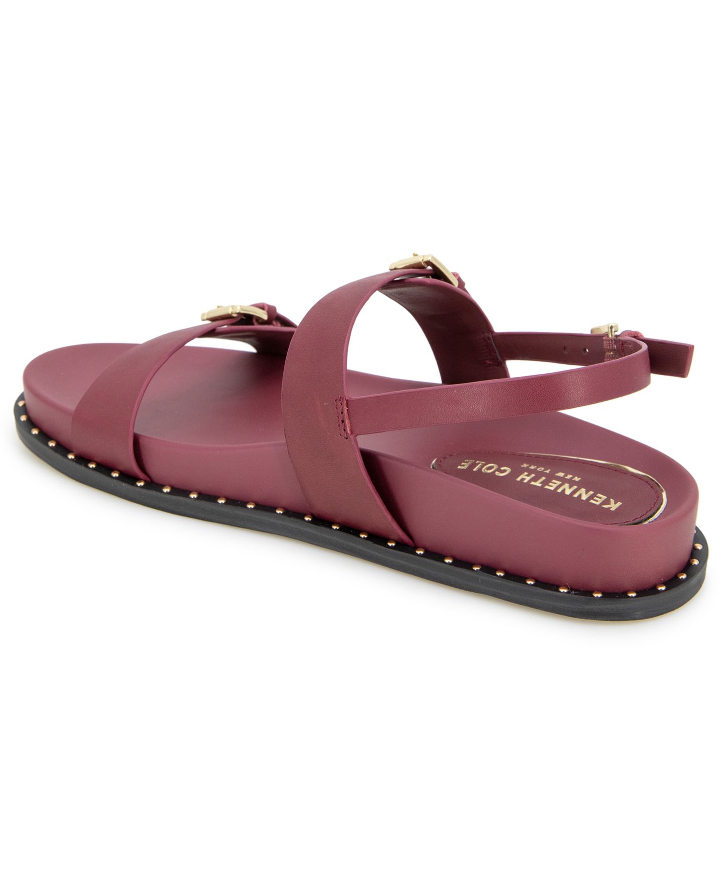 Женские сандалии Kenneth Cole New York Drinity Round Toe Flat, цвет: Тёмный красный кожаный — фото 6