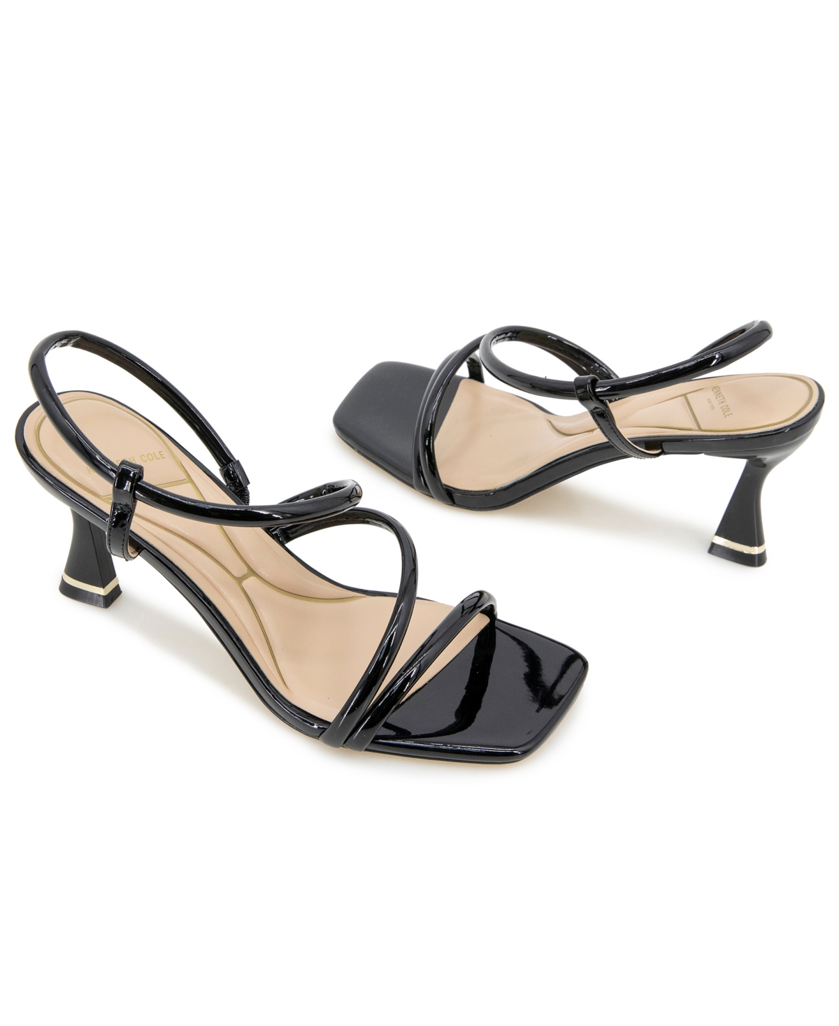 Kenneth Cole New York Dreama Patent Sandal In Black Patent