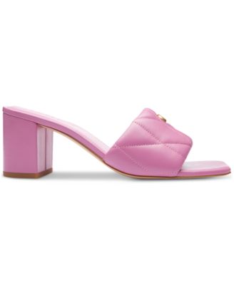 【COACH】 Women's Holly Block-Heel Sandals COACH Holly Block-Heel Leather Square-Toe Sandals - Macy's