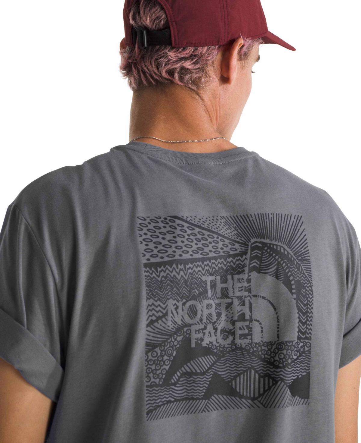 THE NORTH FACE MEN'S SHORT SLEEVE BOX NEVER STOP EXPLORING CELEBRATION T-SHIRT 