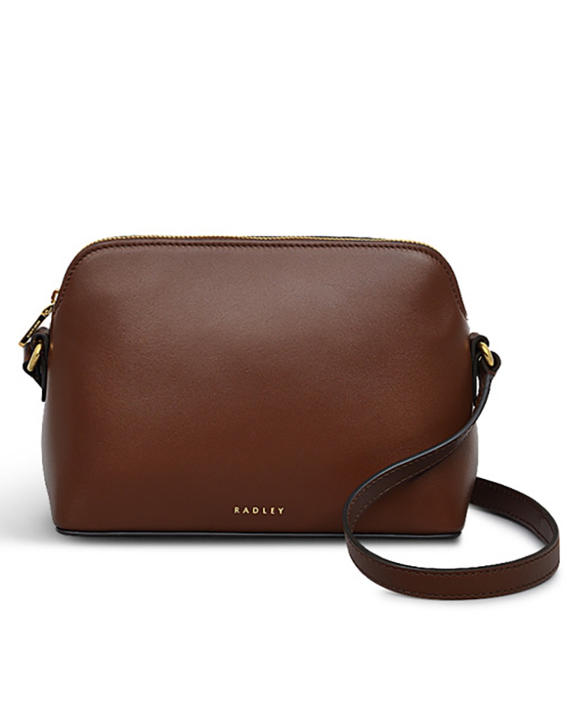 Bow Street Small Zip Top Crossbody Bag - Walnut