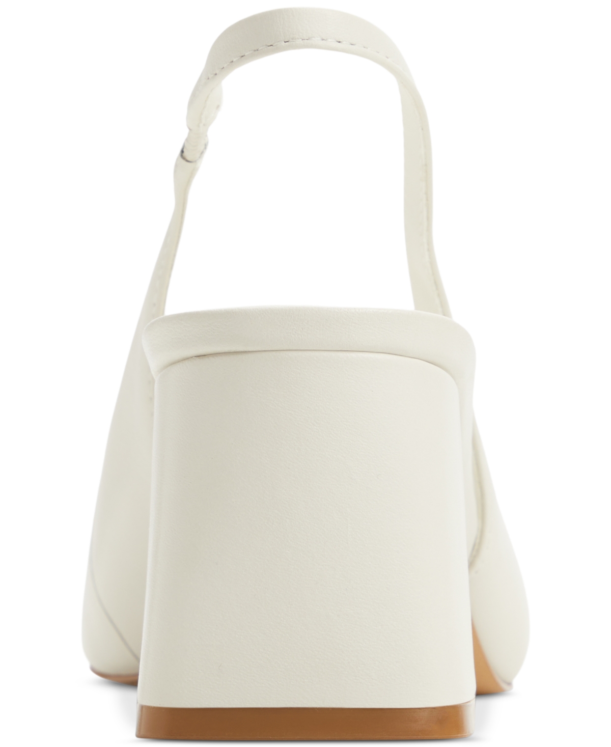 Shop Aldo Women's Uliana Pointed-toe Slingback Block-heel Pumps In White,bone