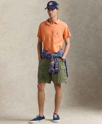 Men's Standard Cotton-Linen Jersey Polo Shirt