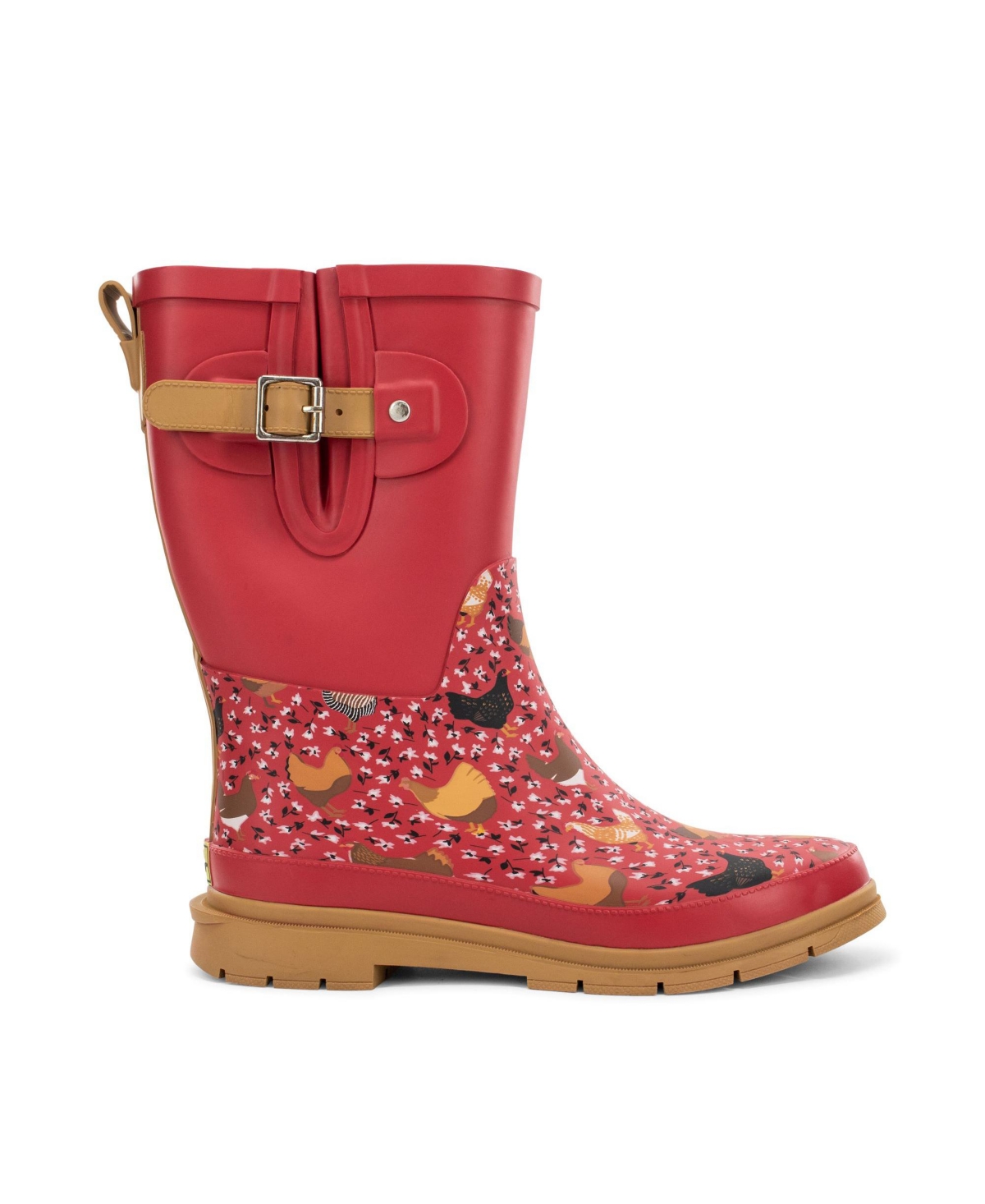 Golden Gals Mid Rain Boot - Red