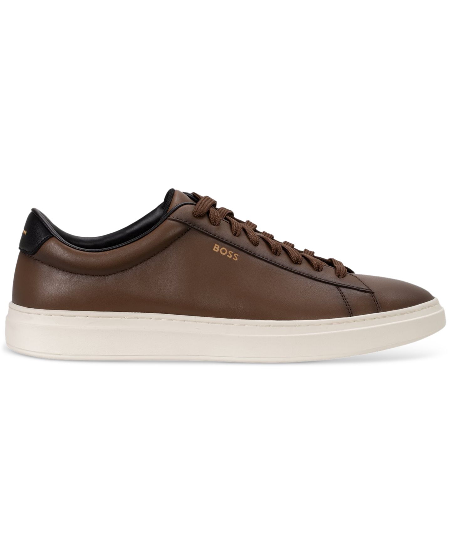 Мужские кроссовки Hugo Boss Kieran Tennis Style, цвет: Средний коричневый — фото 1