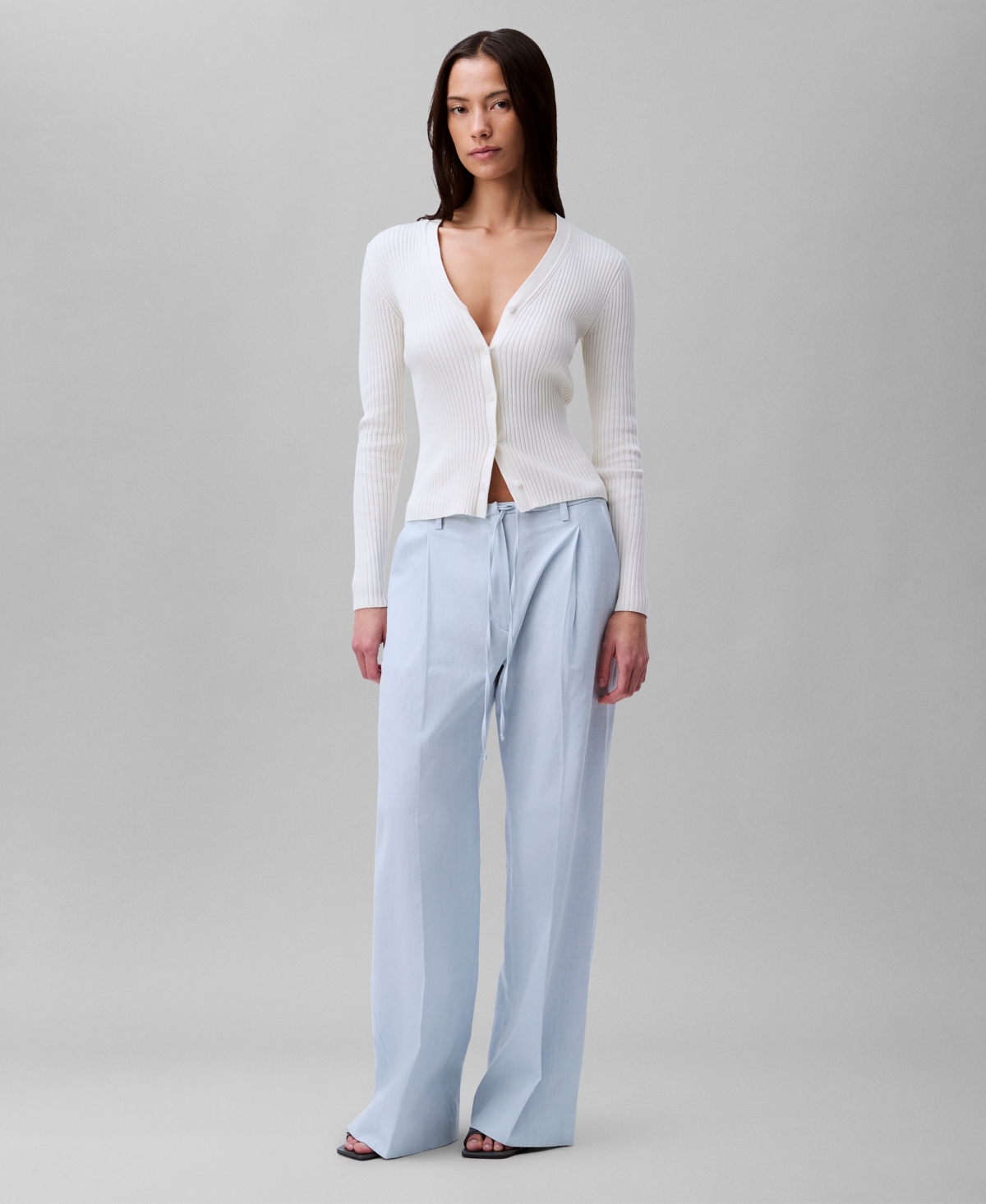 Calvin Klein Wide-leg Jeans In Plein Air