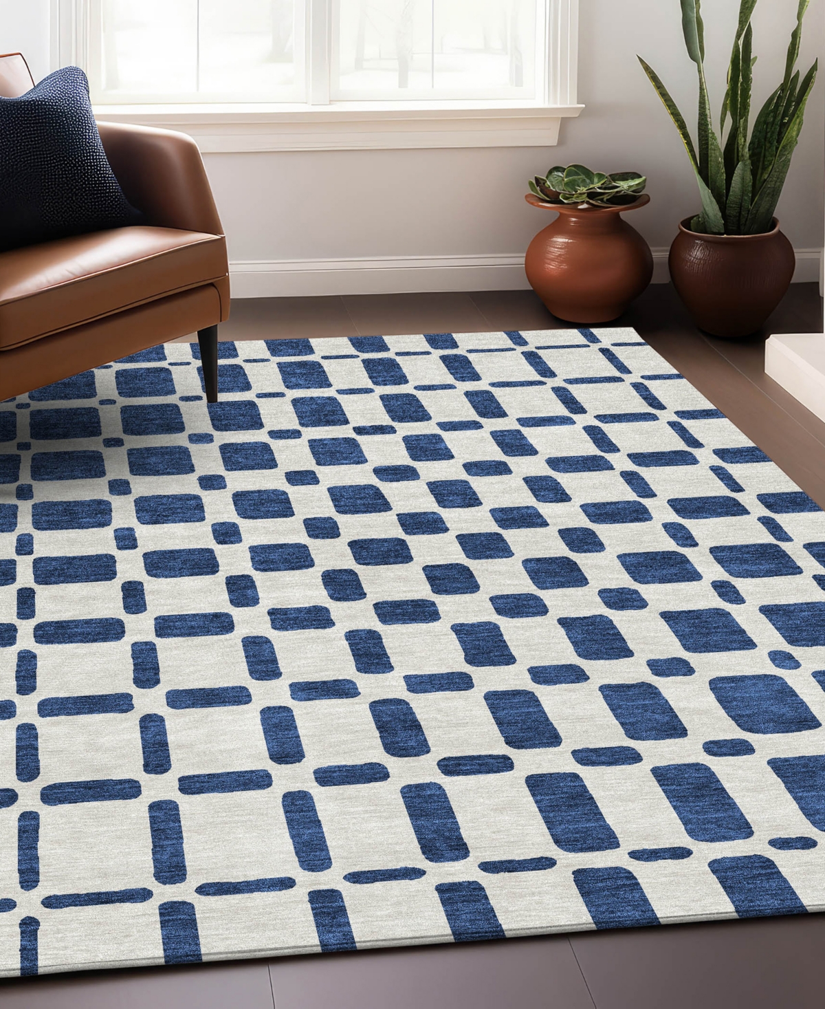Addison Chantille Acn871 10'x14' Area Rug In Navy
