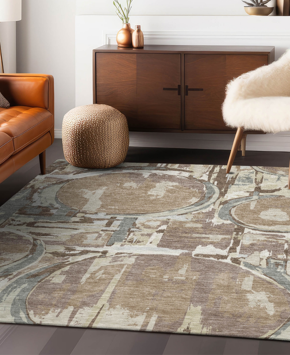 Addison Chantille Acn855 9'x12' Area Rug In Mocha