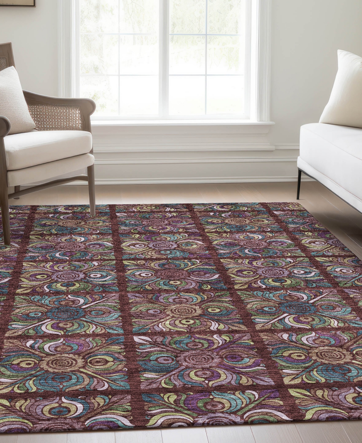 Addison Chantille Acn852 9'x12' Area Rug In Paprika