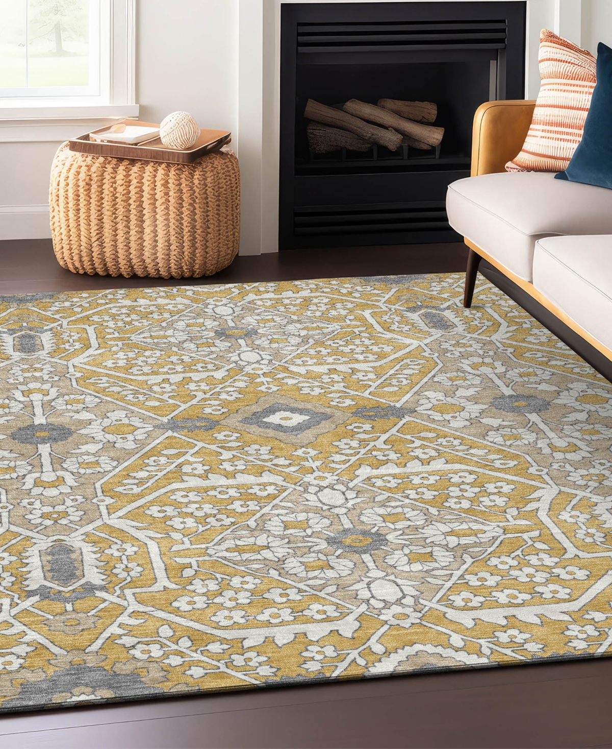 Addison Chantille Acn863 8'x10' Area Rug In Gold