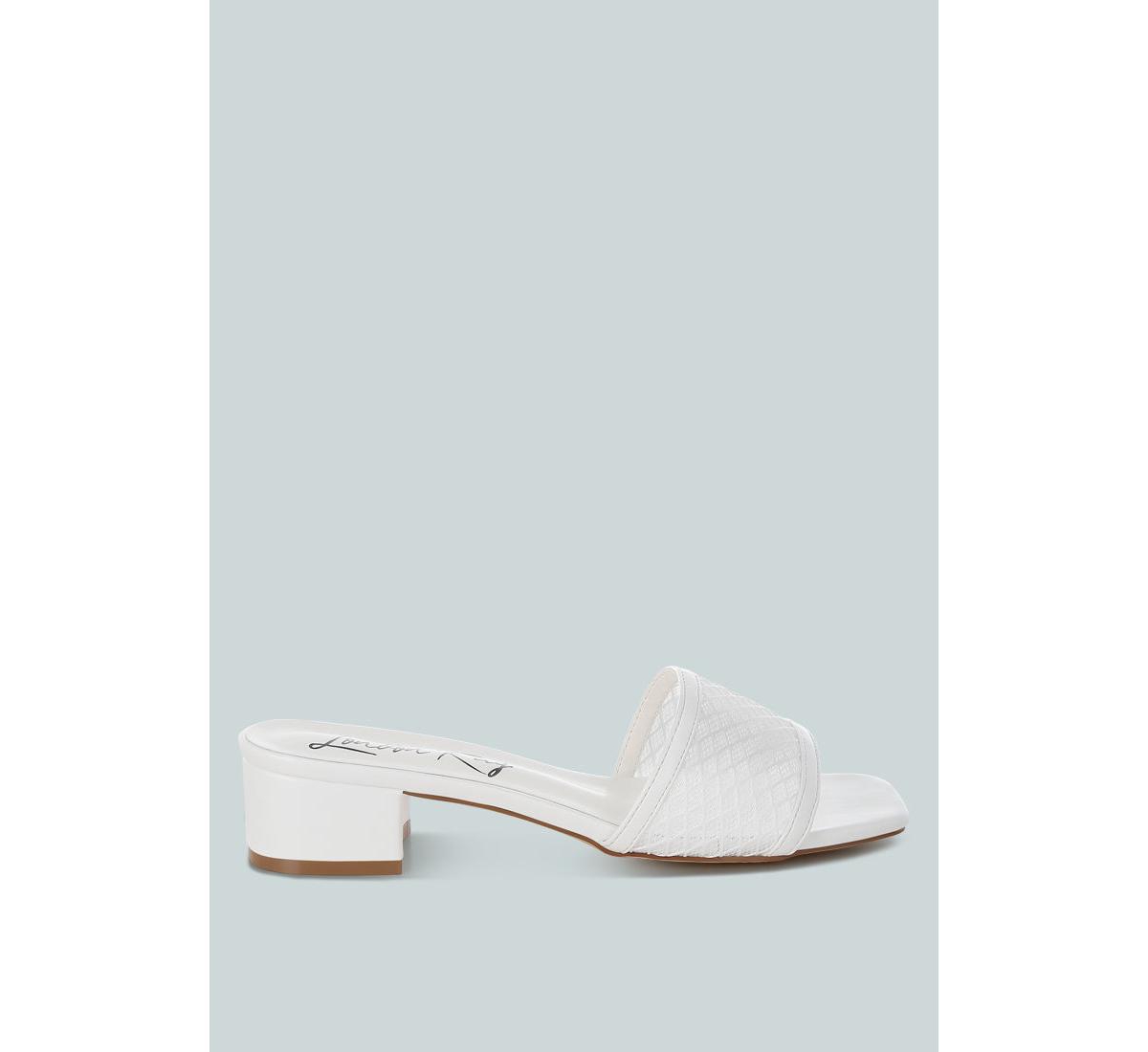 Faria Slip-On Low Block Heels - Black