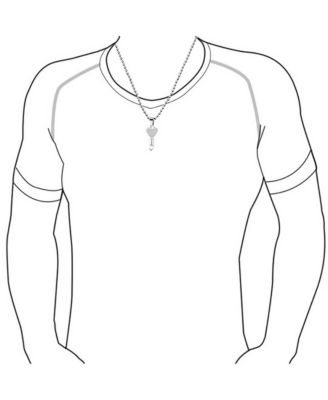 I Love You Puzzle Heart Key Pendant Necklace Couples Stainless Steel