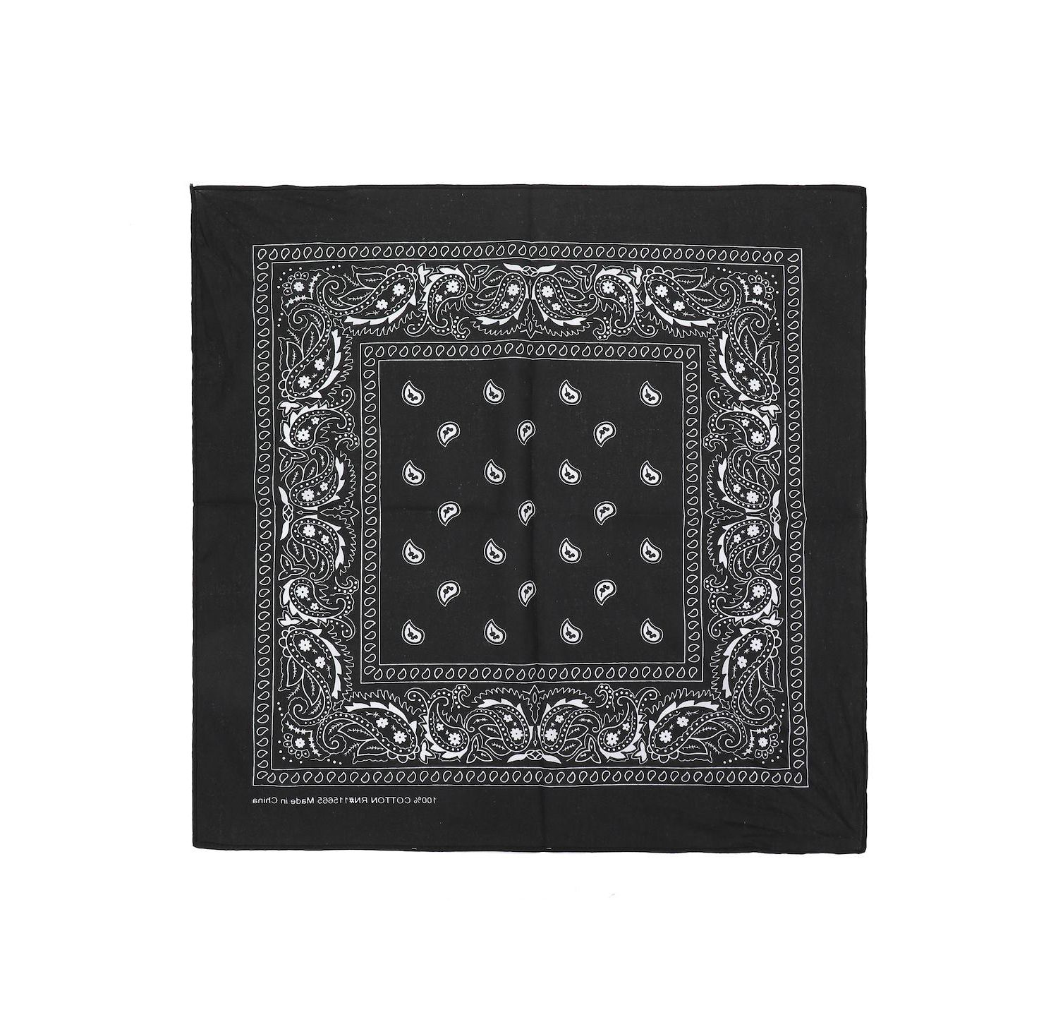 Lightweight Black 22"x22" 6-Pack Bandana Set