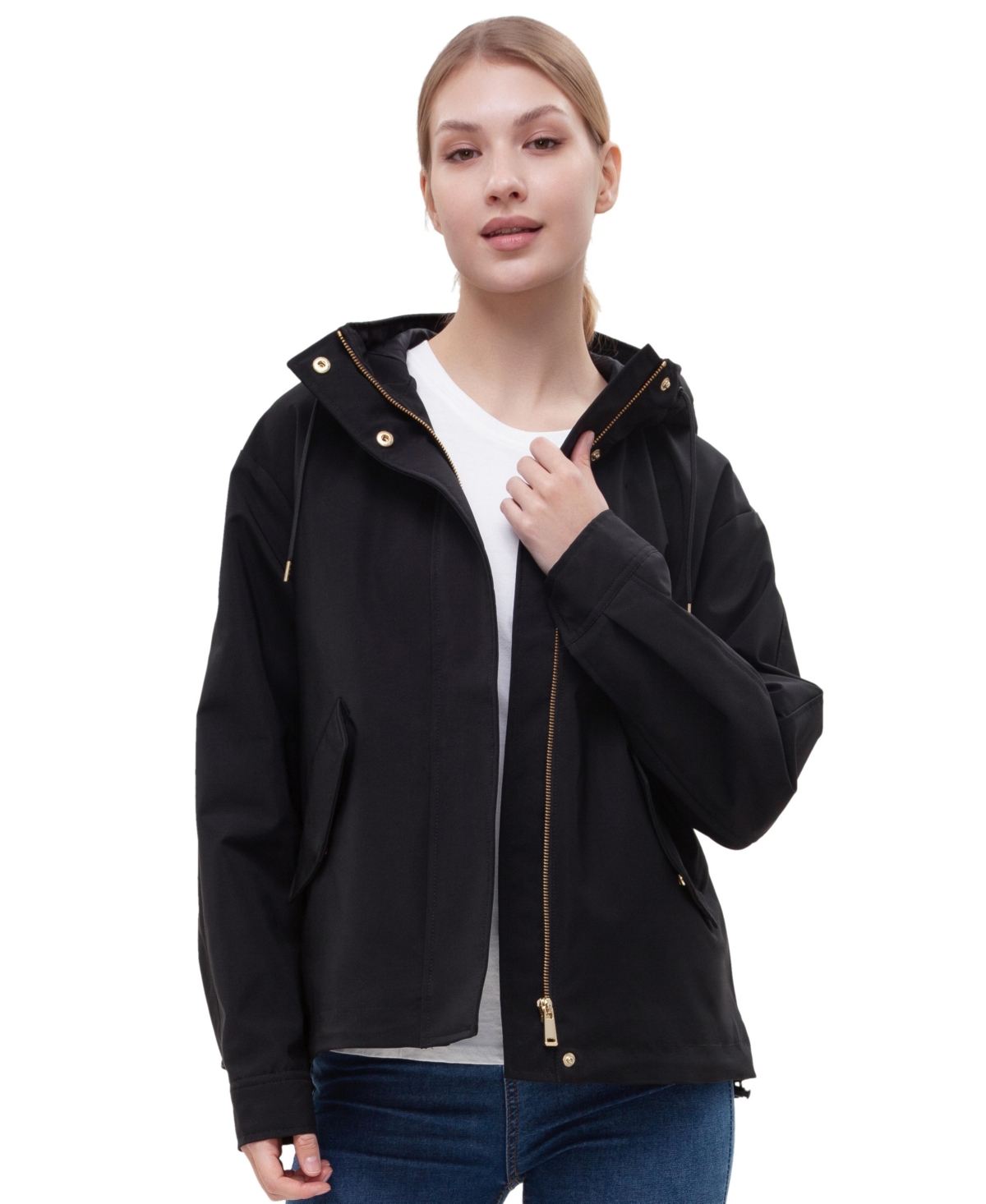 Women's Water-Resistant Hooded Jacket - Olive