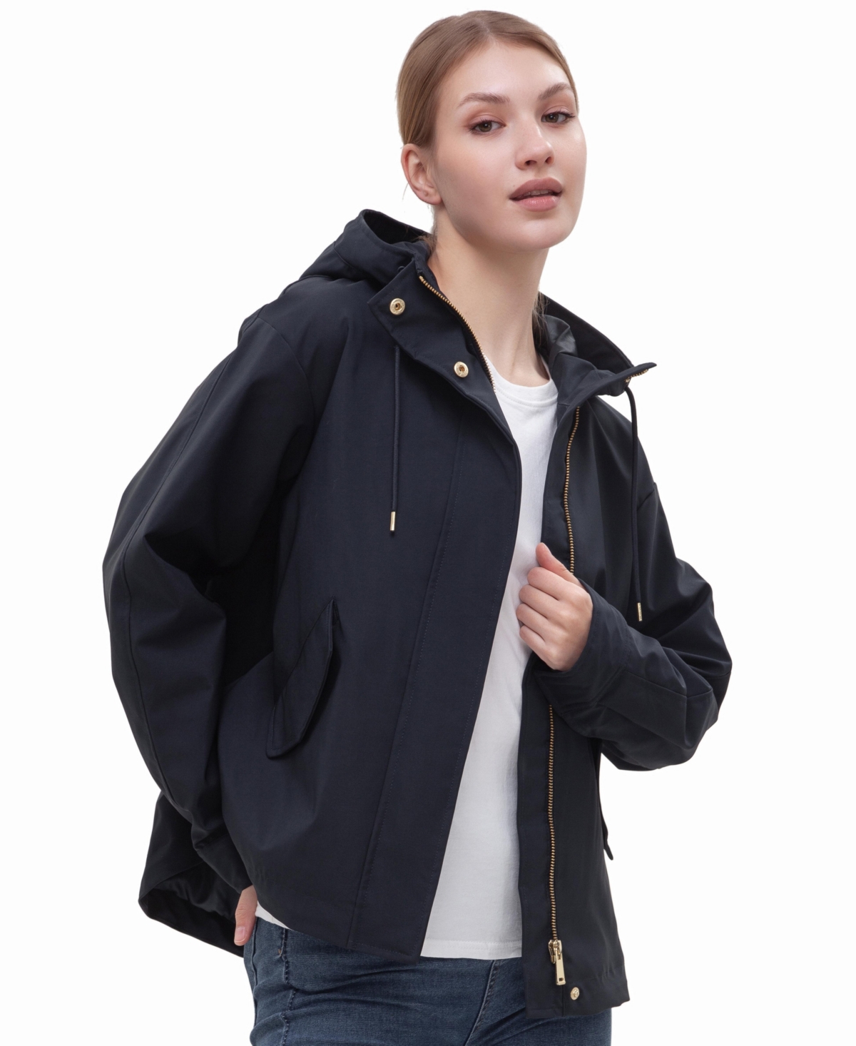 Women's Water-Resistant Hooded Jacket - Olive