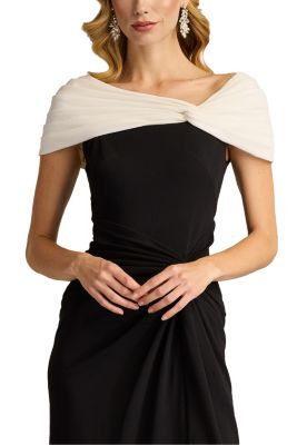 Women's Perkins Asymmetric Draped Gown