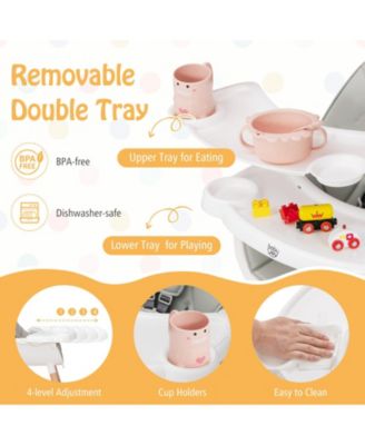 Boys High Chair with Dishwasher Safe Tray