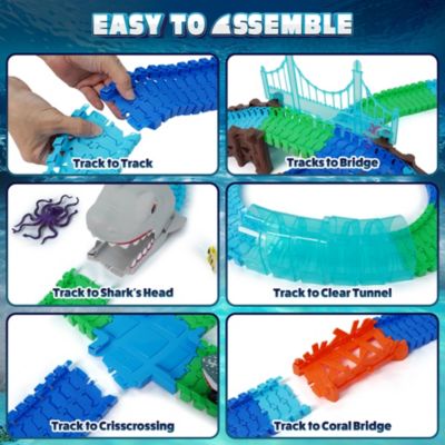 Shark Car Seas Tracks Playset 225 Pieces