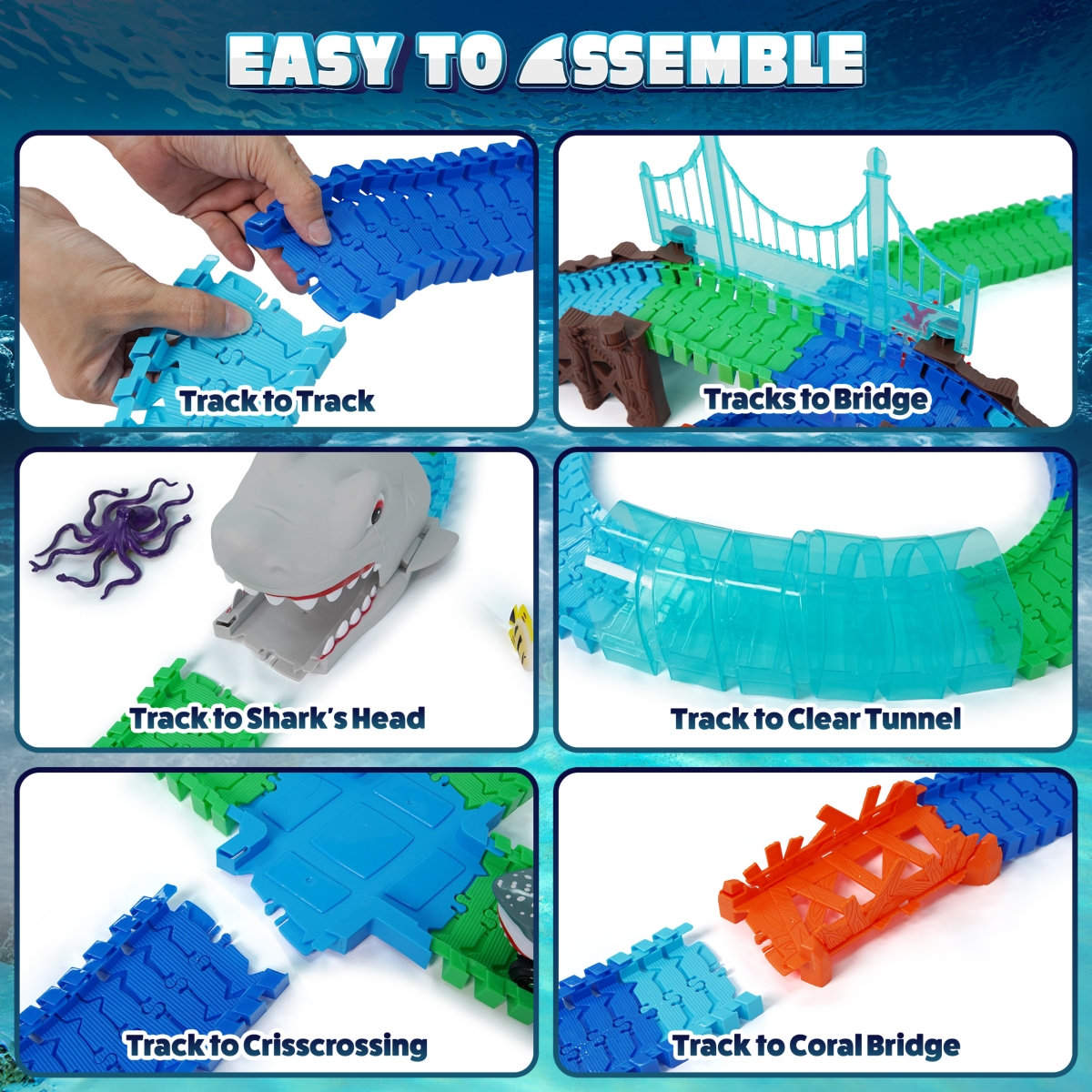 Usa Toyz Shark Car Seas Tracks Playset