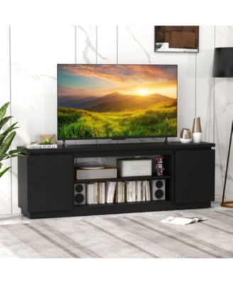 TV Cabinet with 3 Adjustable Shelves and Anti-Tipping Kits Secure Entertainment Center for Living Room