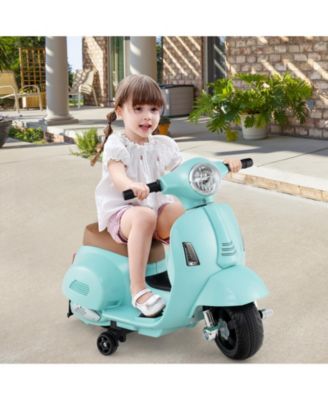 Kids Ride on Motorcycle Licensed Vespa with LED Headlight and Horn Sound